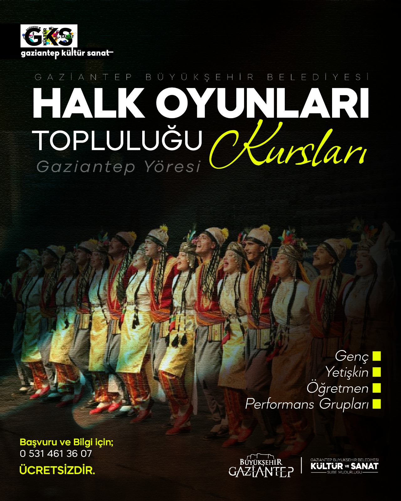 Gaziantep Yöresi Halk Oyunları Kursları Başlıyor
