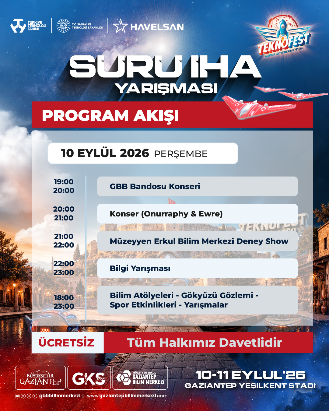 TEKNOFEST Güneydoğu 2026 Sürü İHA Yarışması Program Akışı