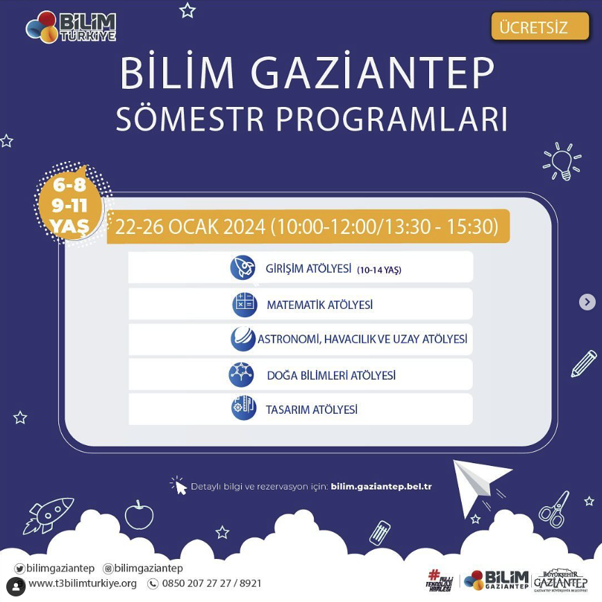 Bilim Gaziantep Sömestir Programları
