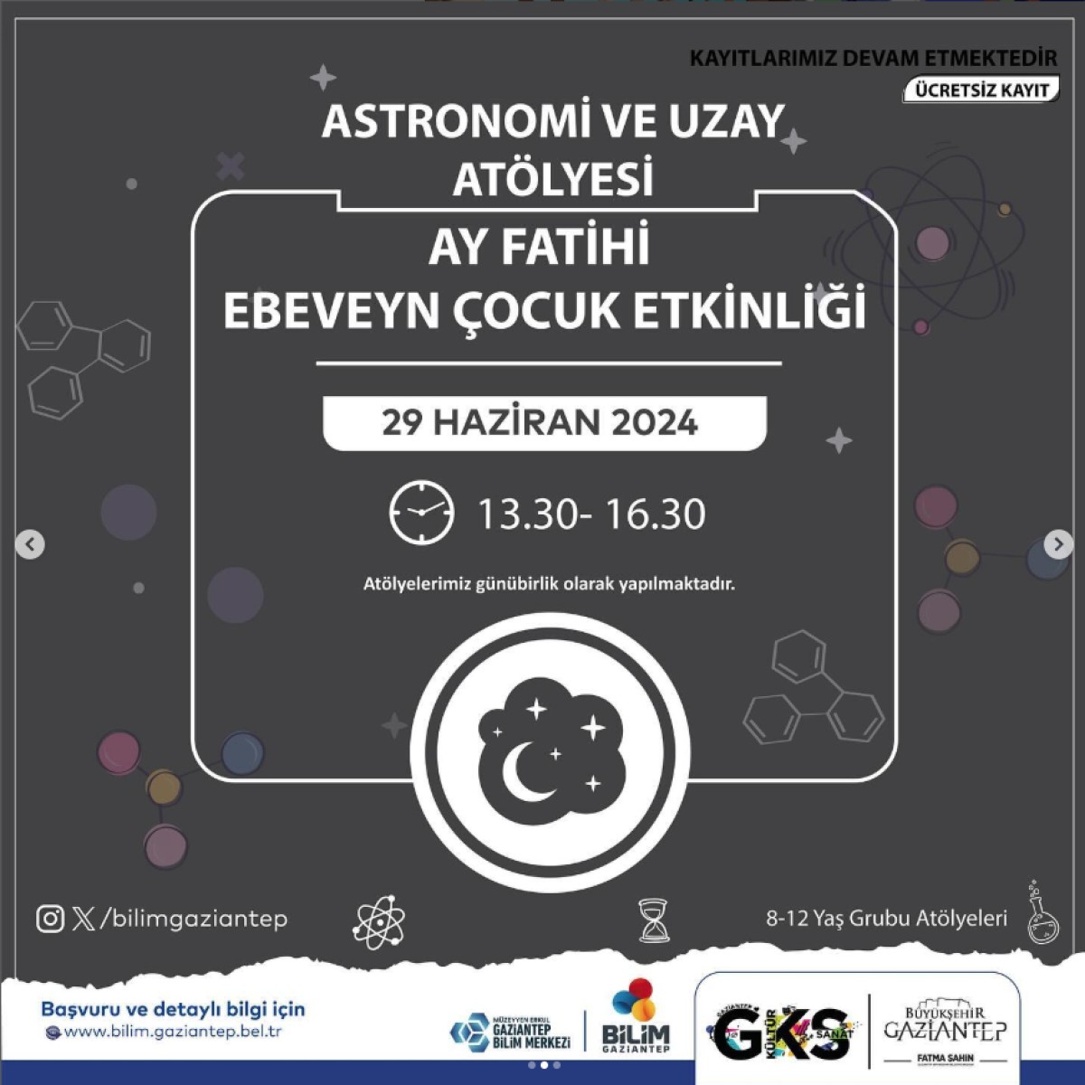 Astronomi ve Uzay Atölyesi Ay Fatihi Ebevyn Çocuk Etkinliği
