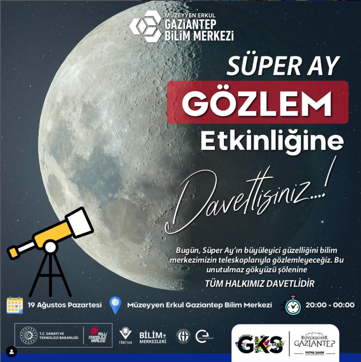 Astro Fest Gaziantep Gözlem Şenliği Program Akışı
