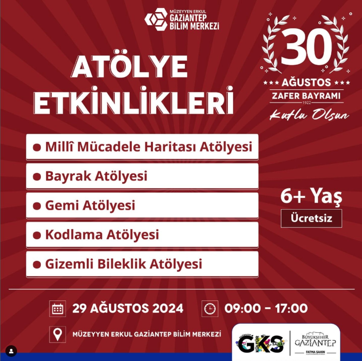 30 Ağustos Zafer Bayramı Atölyeleri