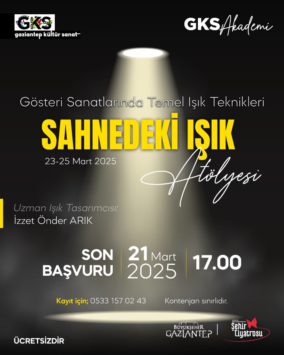Uzman Işık Tasarımcısı Önder Arık ile “Sahnedeki Işık” Atölyesi! 
