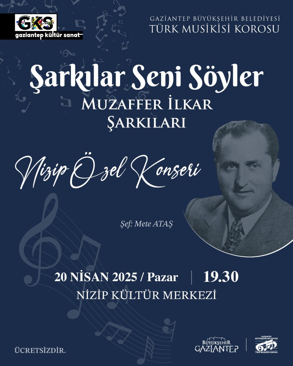 Türk Musikisi Korosu Şarkılar Seni Söyler “Muzaffer İlkar Şarkıları” Nizip Özel Konseri