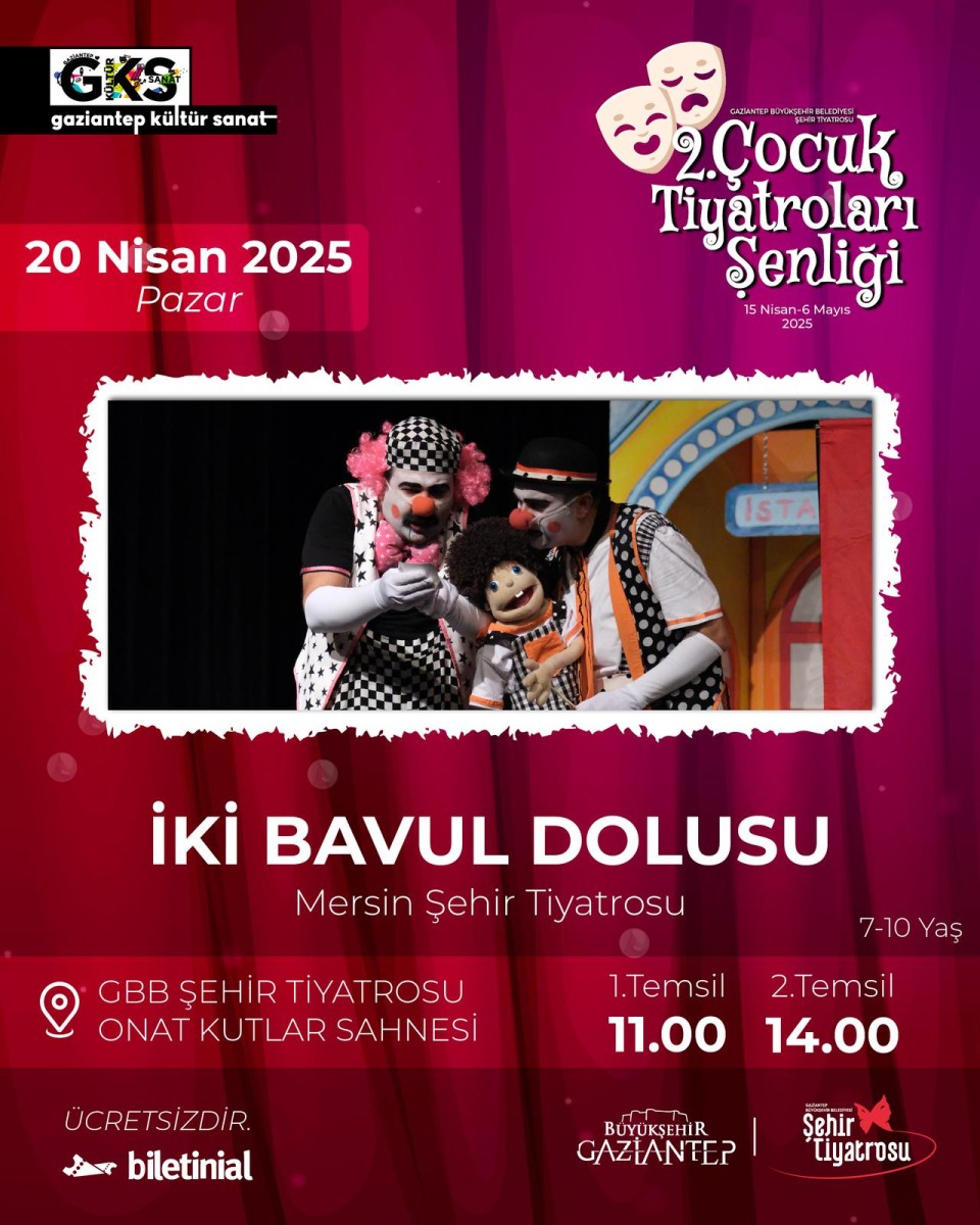 Mersin Şehir Tiyatrosu 'iki Bavul Dolusu' Oyun Gösterimi Onat Kutlar Sahnesinde.