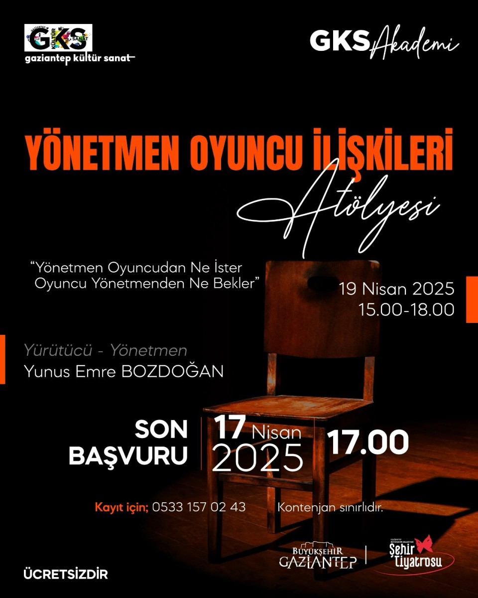 Yönetmen Yunus Emre Bozdoğan ile Yönetmen-Oyuncu İlişkileri Atölyesi 
