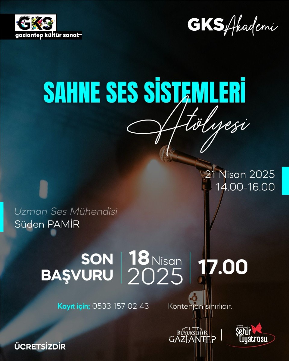 Uzman Ses Mühendisi Süden Pamir ile Ses Sistemleri Atölyesi...