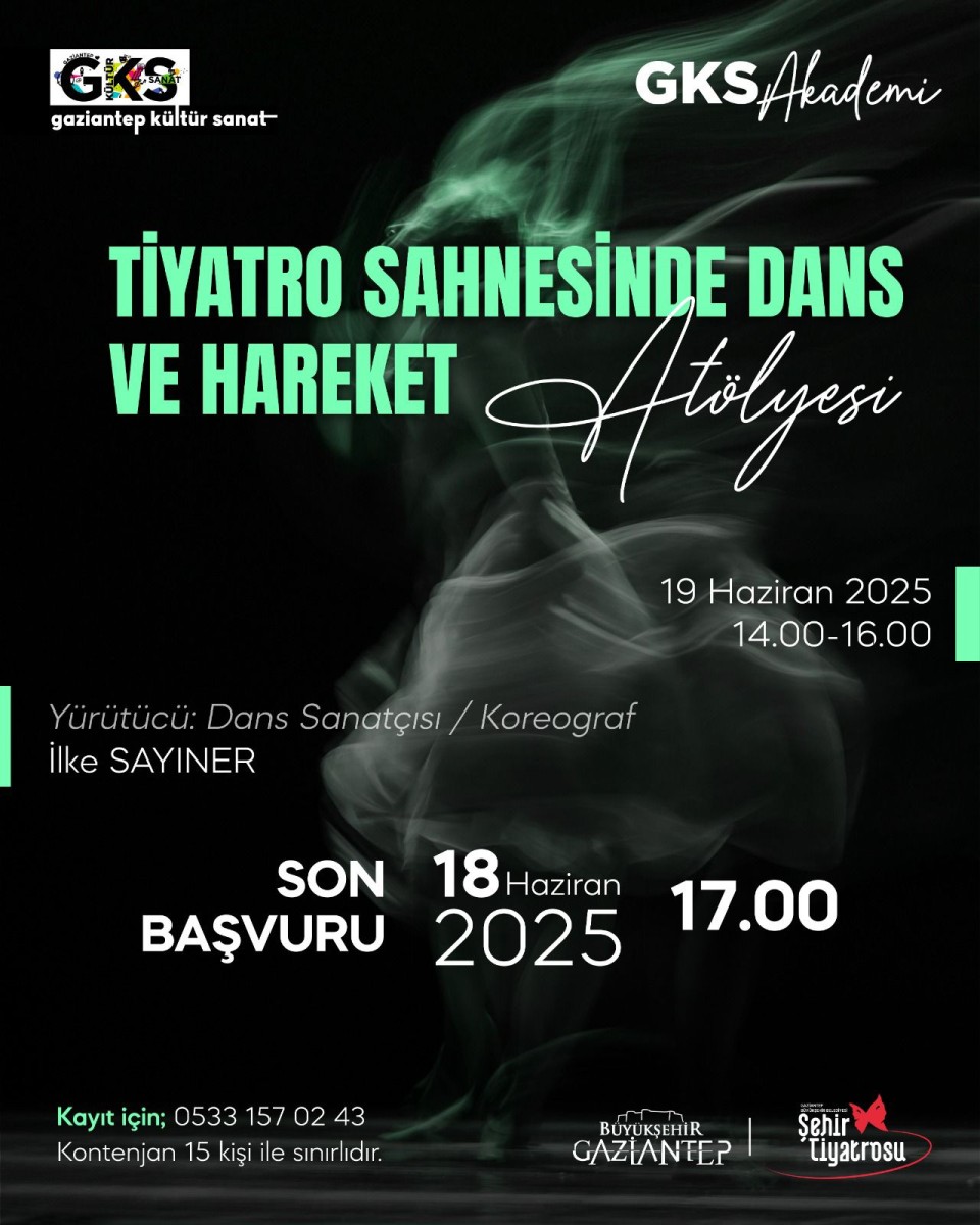 Tiyatro sahnesinde dans ve hareket atölyesi