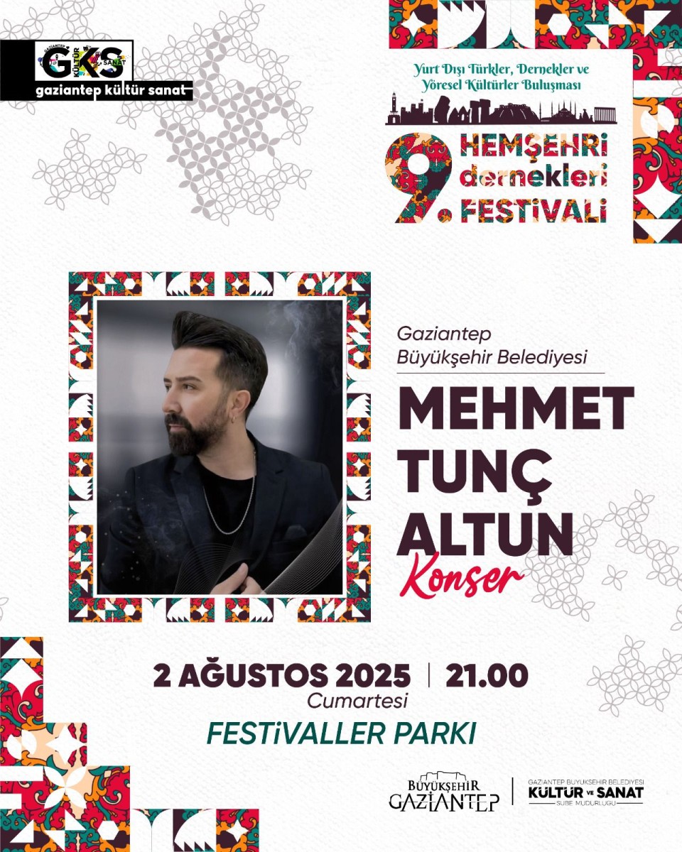 9.Hemşehri Dernekleri Festivali Yurt Dışı Türkler, Dernekler ve Yöresel Kültürler Buluşması: Mehmet Tunç Altun Konseri