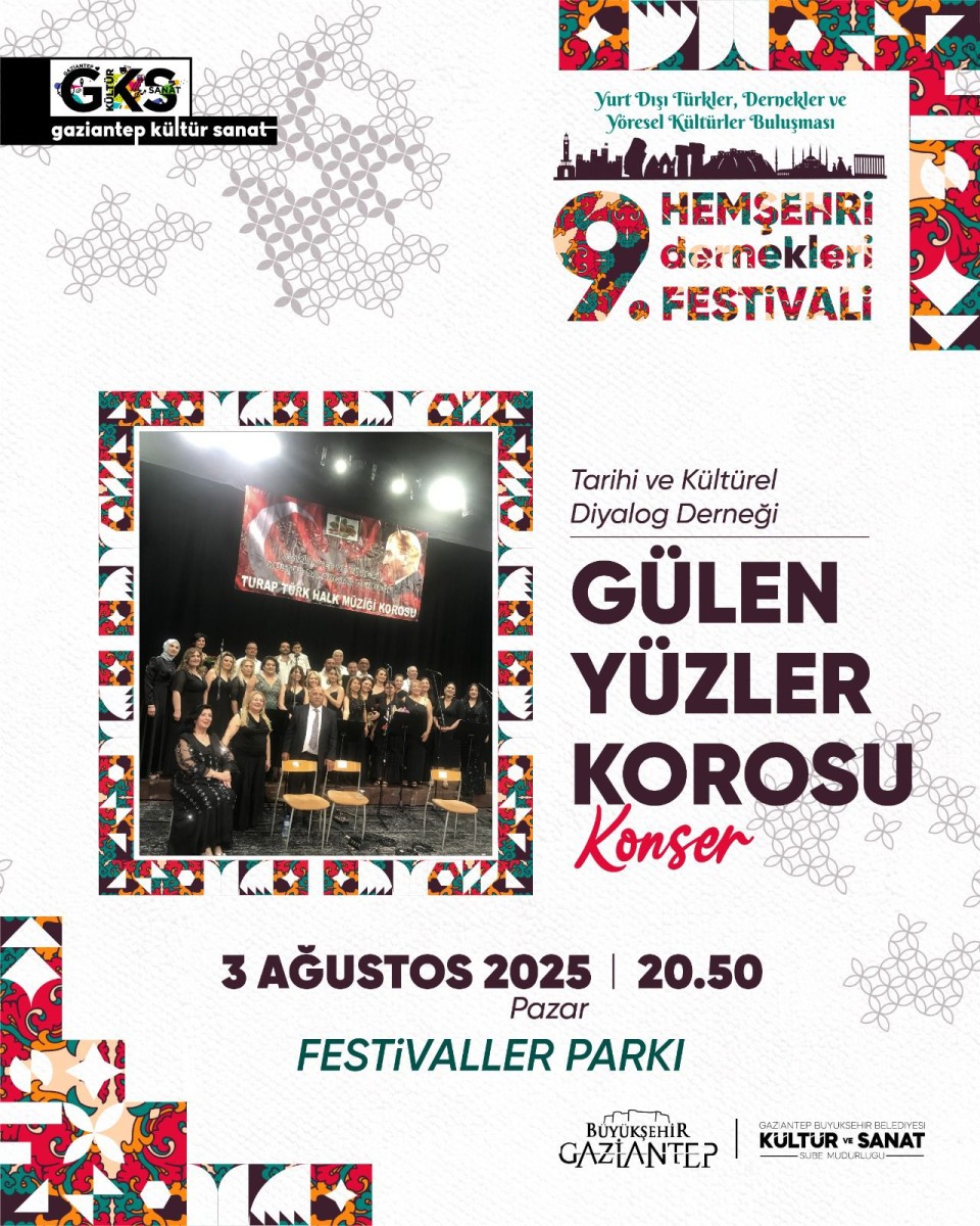 9.Hemşehri Dernekleri Festivali Yurt Dışı Türkler, Dernekler ve Yöresel Kültürler Buluşması: Gülen Yüzler Korosu Konseri