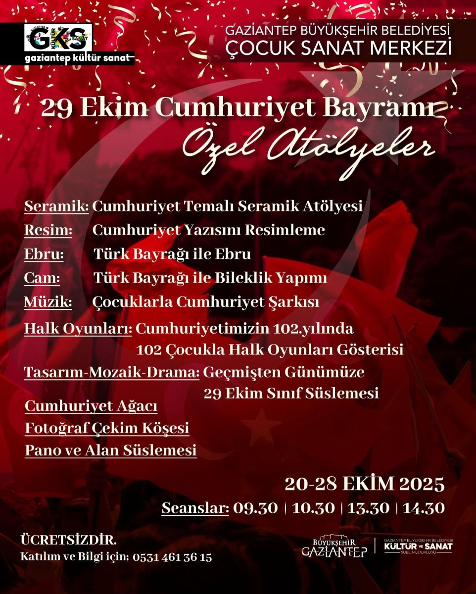 Çocuk Sanat Merkezi "29 Ekim Cumhuriyet Bayramı"Etkinlikleri