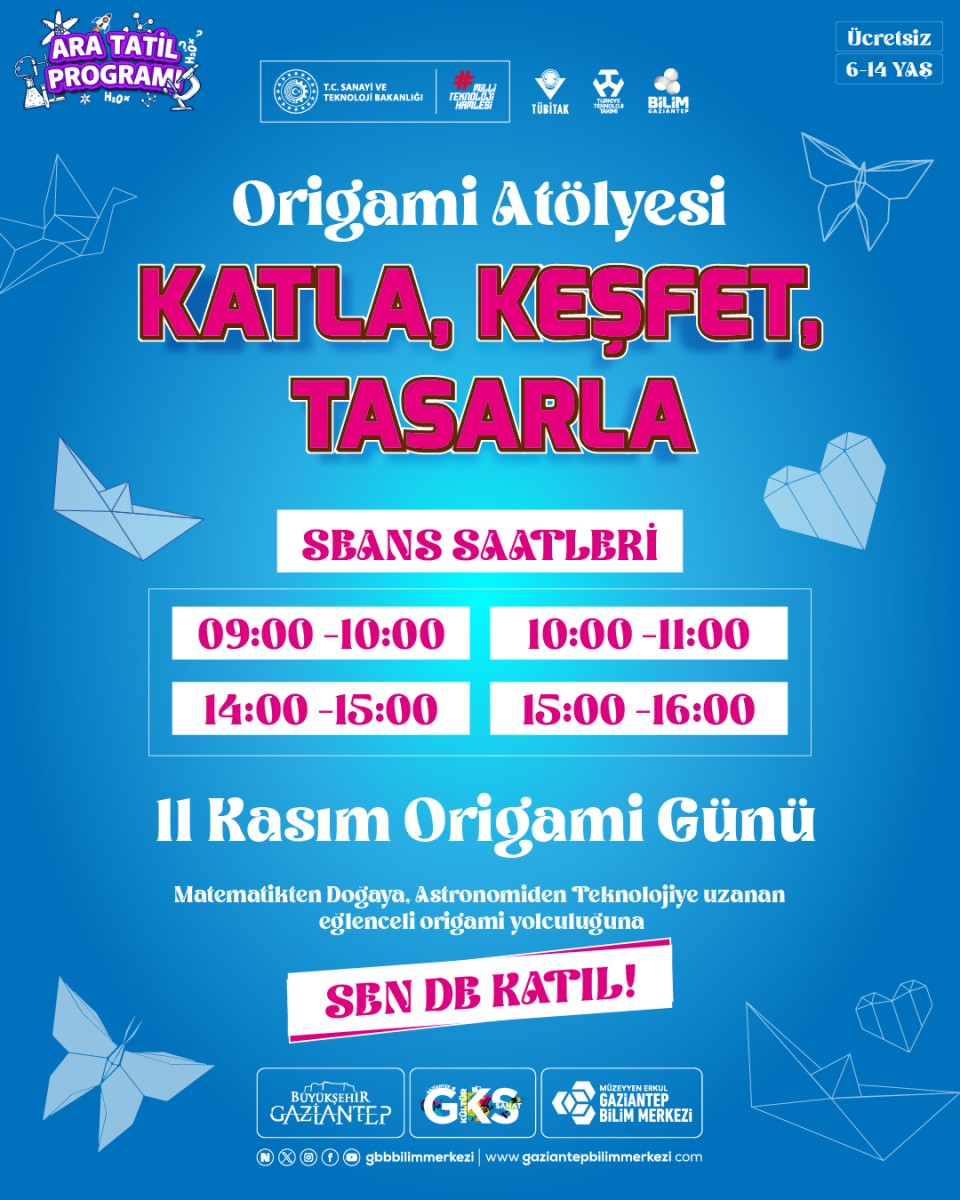 Katla, Keşfet, Tasarla Origami Atölyesi