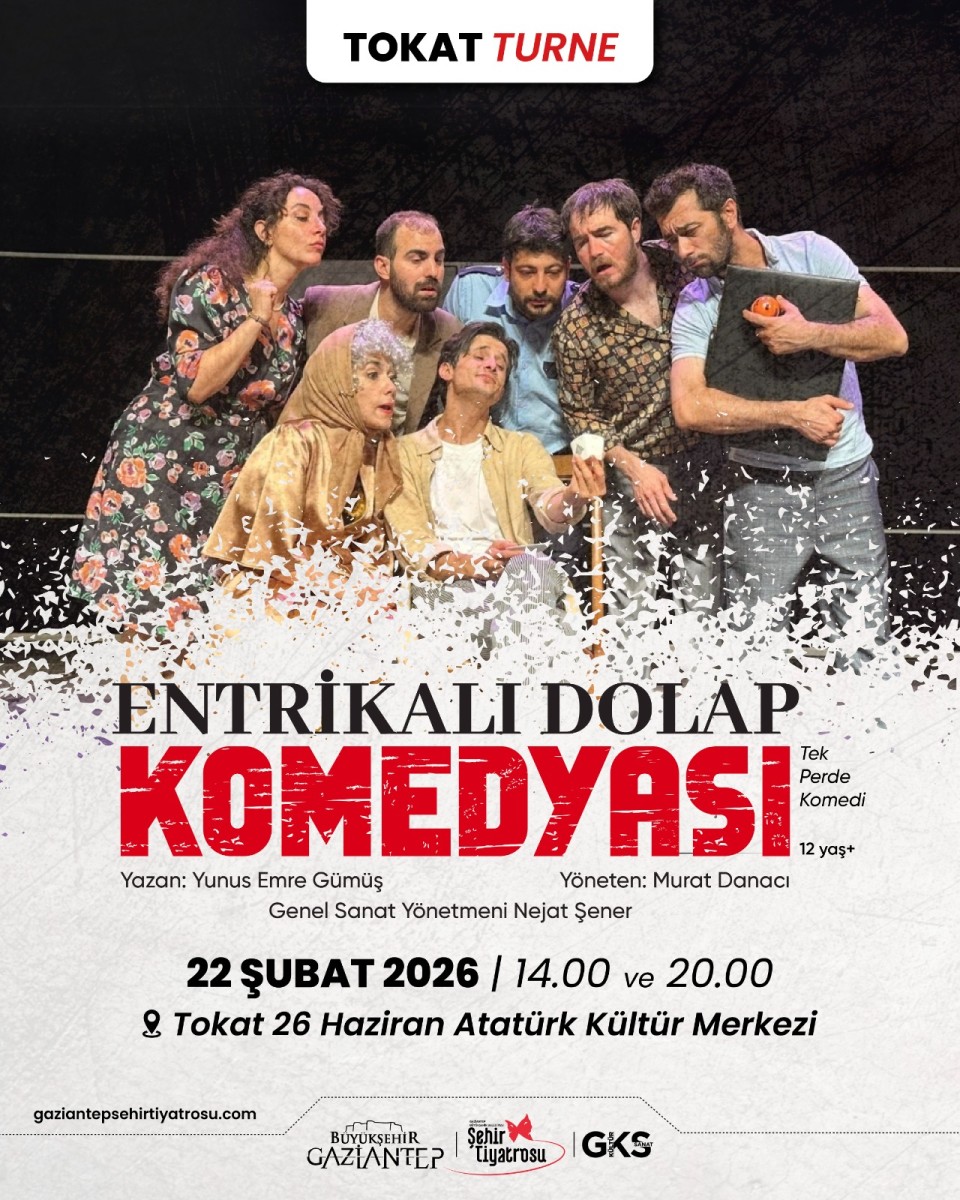 Entrikalı Dolap Komedyası Tokat Turnesinde.