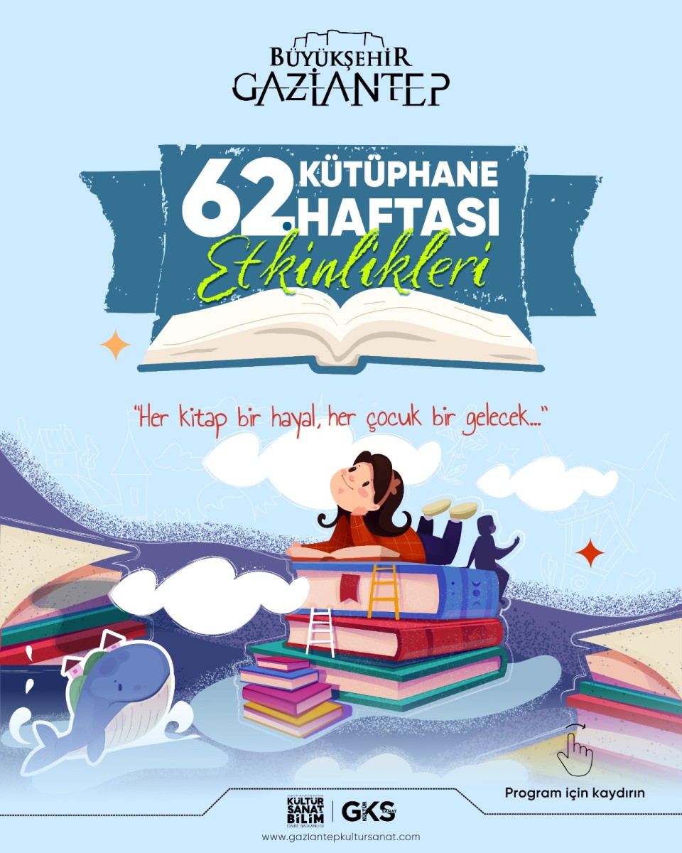 62. Kütüphane Haftası Gaziantep’te Başlıyor!