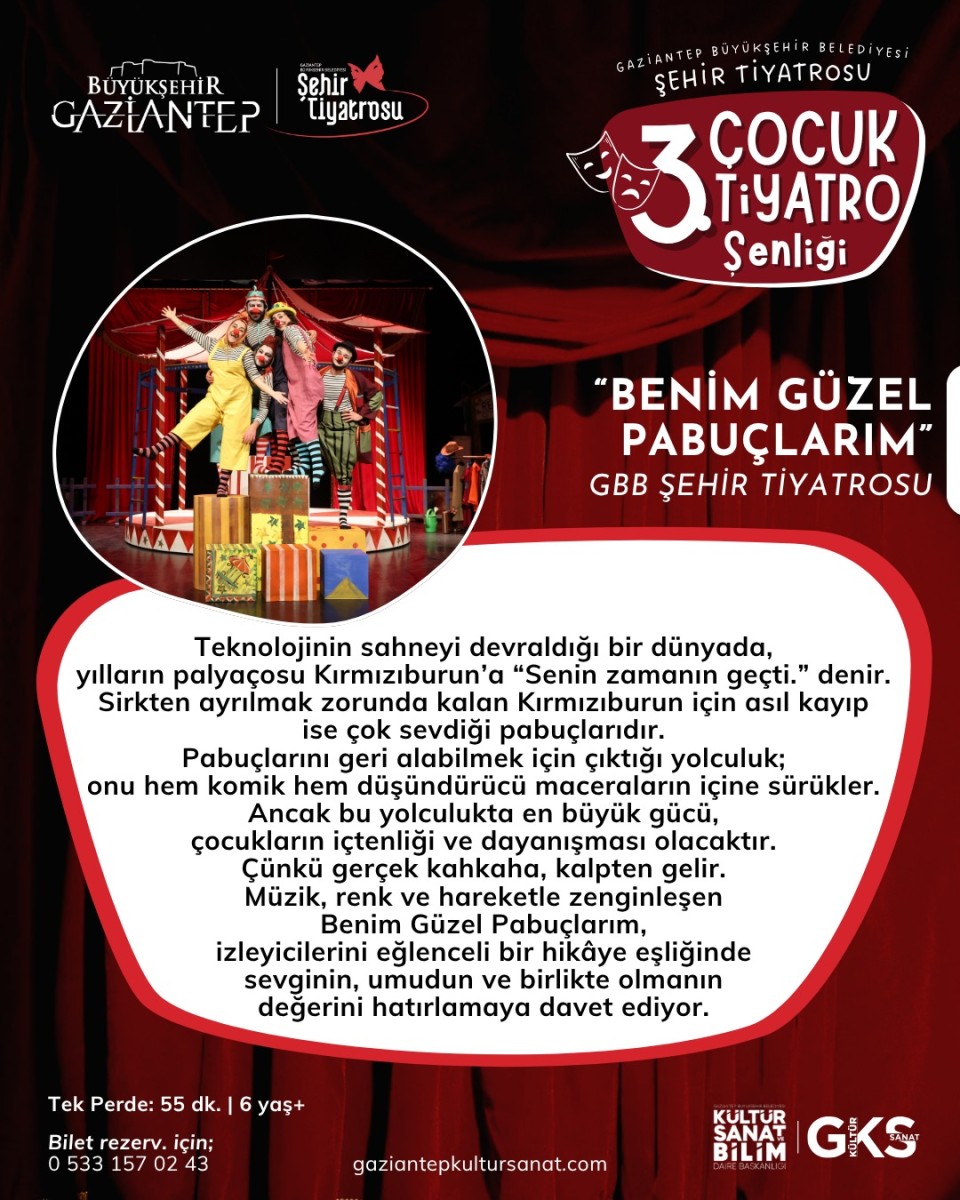 GBB Şehir Tiyatrosu 'Benim Güzel Papuçlarım' Oyunu Gösterimi.