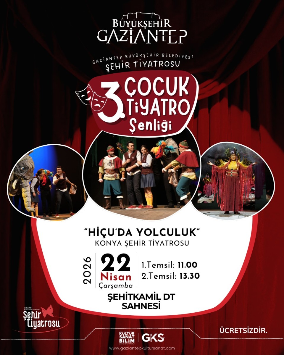 Konya Şehir Tiyatrosu ' Hiçu'da Yolculuk ' Oyunu Gösterimi.