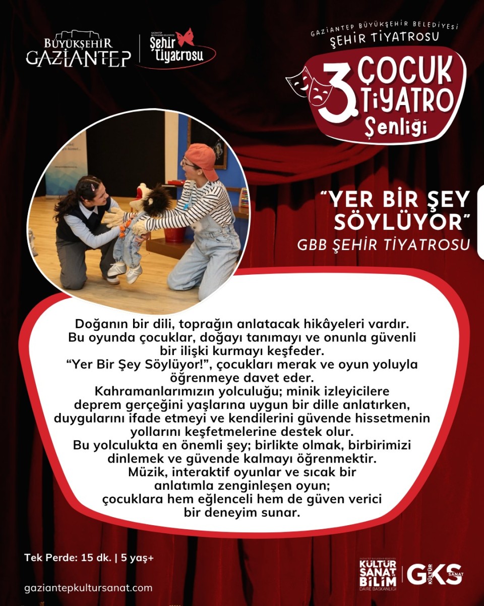 GBB Şehir Tiyatrosu 'Yer Bir Şey Söylüyor' Oyunu Gösterimi.