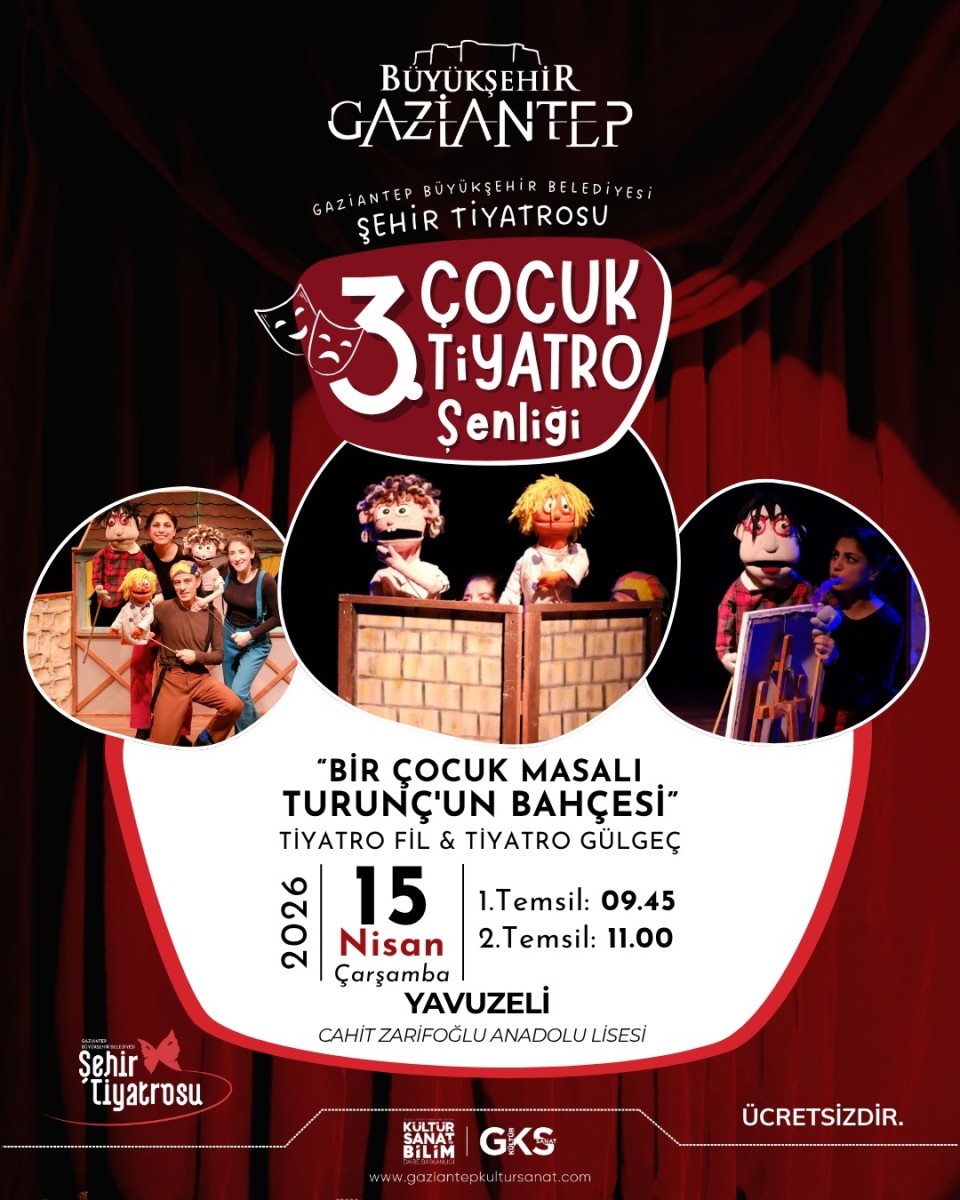 Tiyatro Fil ve Tiyatro Gülgeç Tiyatrosu'nun 'Bir Çoçuk Masalı Turunç'un Bahçesi' Oyunu Gösterimi.