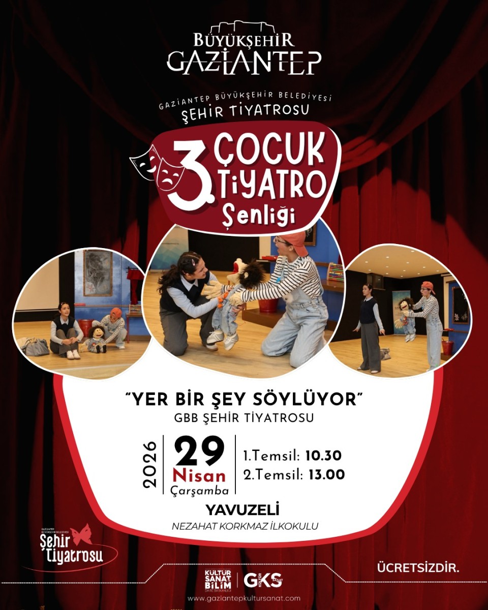 GBB Şehir Tiyatrosu 'Yer Bir Şey Söylüyor' Oyunu Gösterimi.