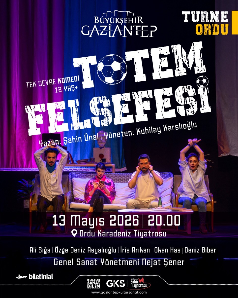 GBB Şehir Tiyatrosu '“Totem Felsefesi” Oyunu Gösterimi İle Ordu'da Turnede.