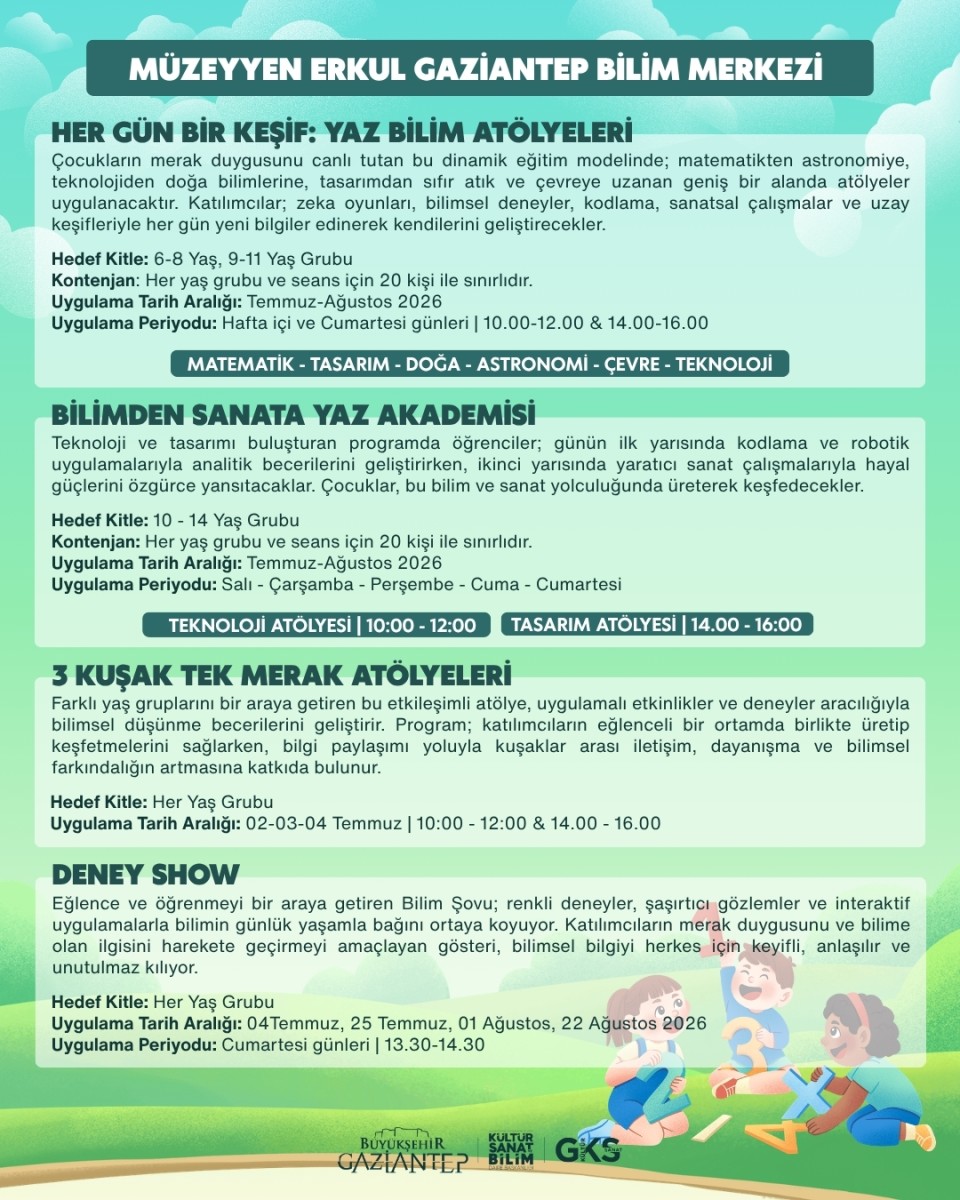 Bu Yaz Bilim, Keşif ve Eğlence Bir Arada