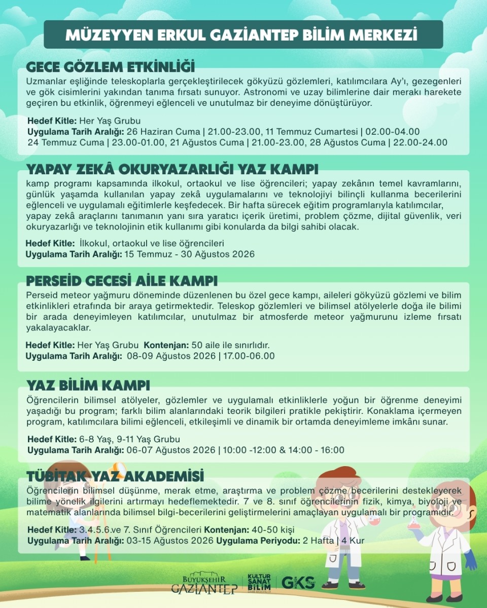 Bilim, Teknoloji ve Keşif Dolu Unutulmaz Bir Yaz Deneyimi