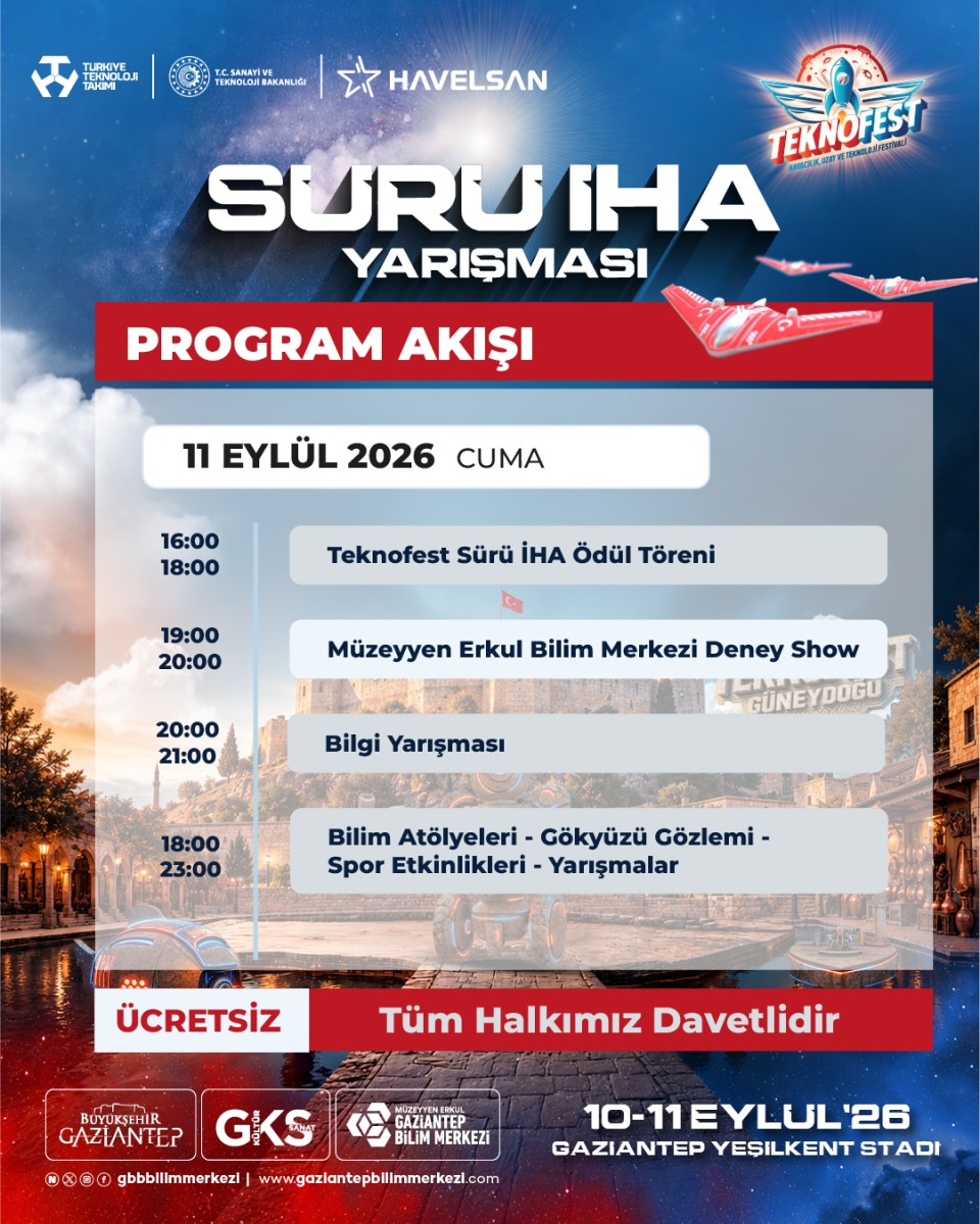 TEKNOFEST Güneydoğu 2026 Sürü İHA Yarışması Program Akışı