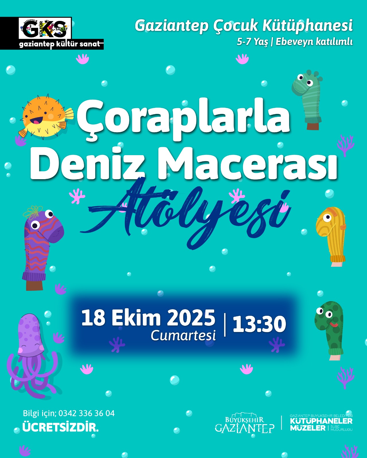 Çoraplarla Deniz Macerası Atölyesi