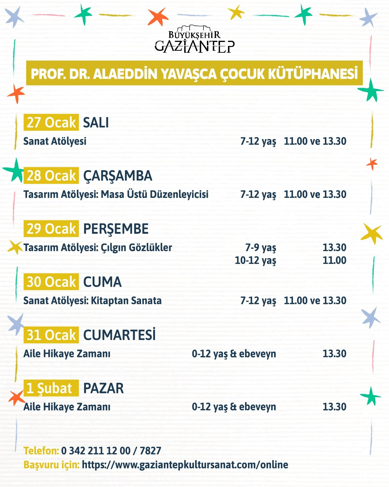 SANAT ATÖLYESİ 13.30 SEANSI