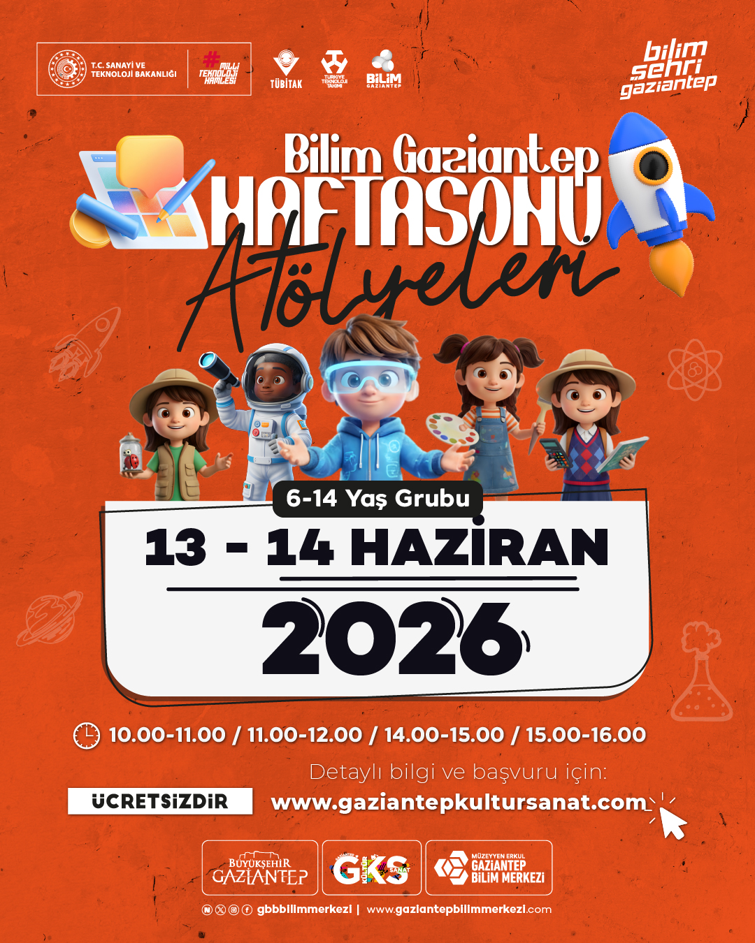 Bilim Atölyeleri Hafta Sonu 13 Haziran Cumartesi 2026