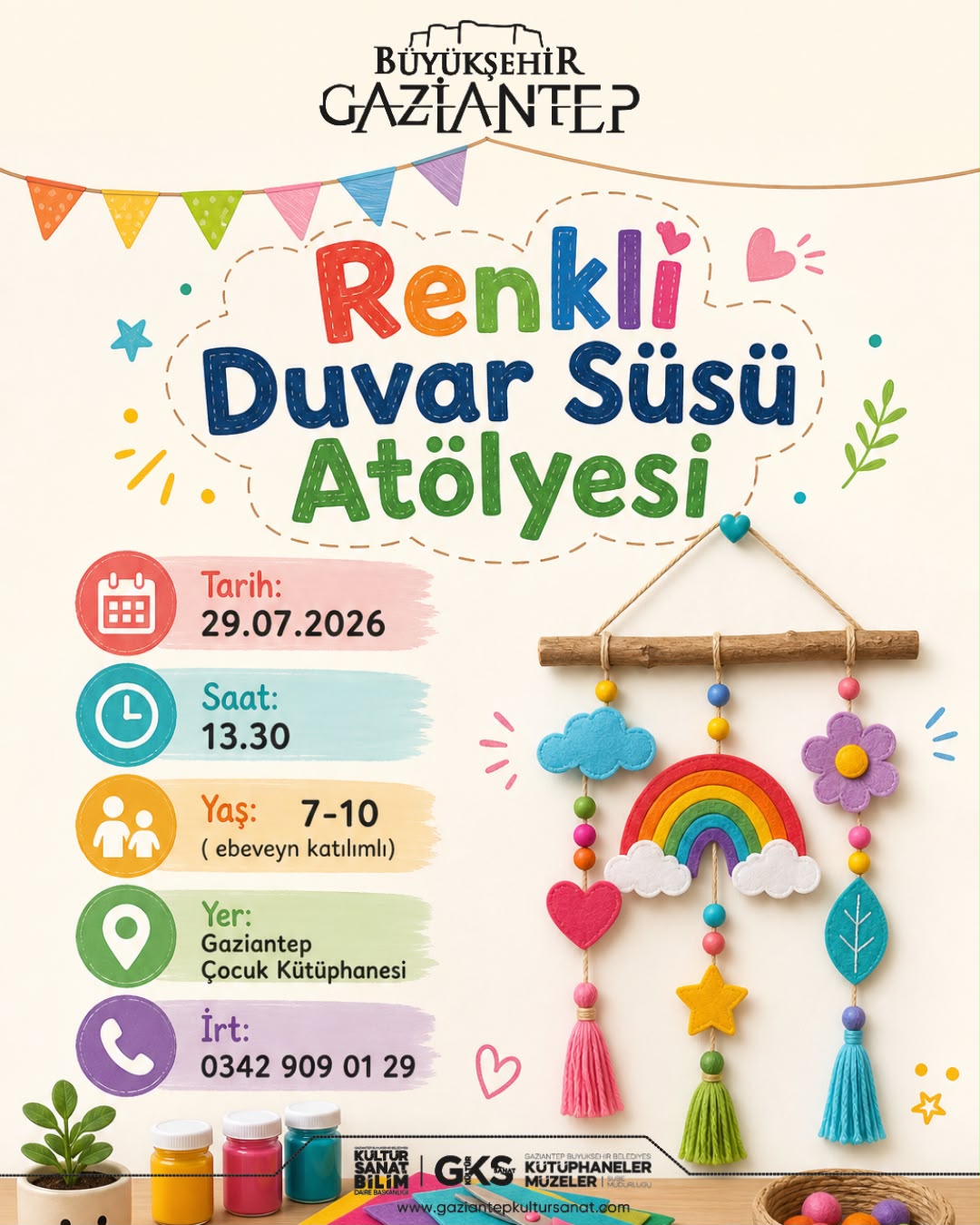 Yaz Tatili Etkinlikleri: Renkli Duvar Süsü Atölyesi
