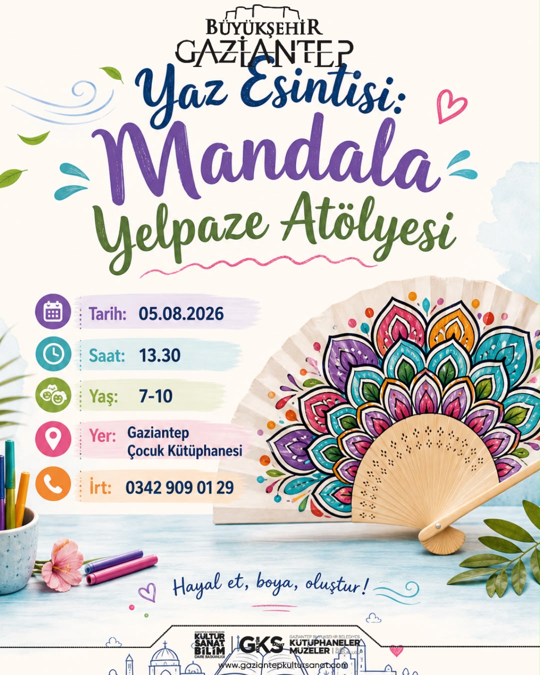 Yaz Tatili Etkinlikleri: Mandala Yelpaze Atölyesi 