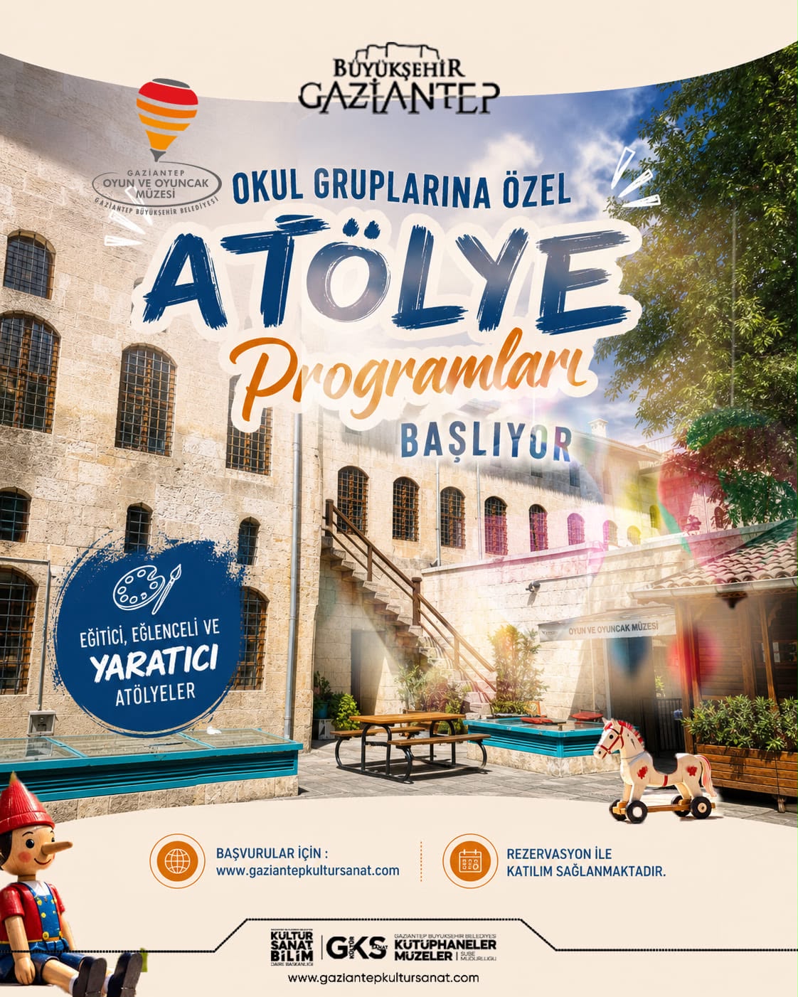OKUL GURUPLARINA ÖZEL ATÖLYELER (2 KASIM-8 KASIM HAFTASI) (BİLGİLENDİRMEYİ OKUYUNUZ)